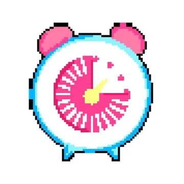 Countdown kitchen timer pixel art vector illustration Stock Illustration