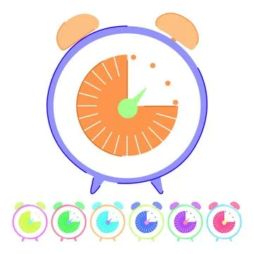 Countdown kitchen timer vector cartoon graphic Illustrazione stock