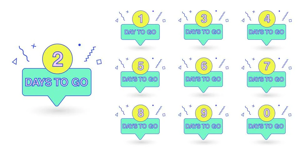 Countdown left days banner. Count time sale. Nine, eight, seven, six, five, four Stock Illustration