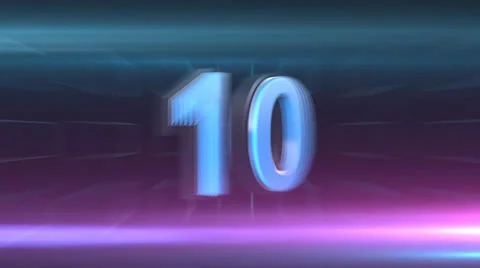 Countdown With Light Stock Footage 24804118