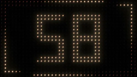 Countdown Lights Counter  Floodlight Led Timer Stock Footage 83688869