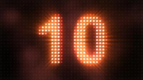 Countdown Lights Counter Floodlight Led Timer From 10 3d illustration 写真素材