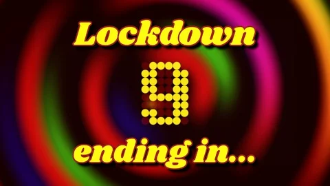 Countdown lockdown end pop circles Stock Footage 129043950