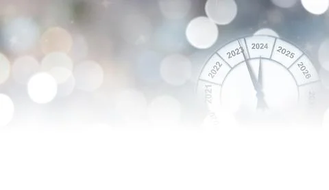 Countdown to midnight concept. Clock of holiday counting last moments befor.. Stock Photos