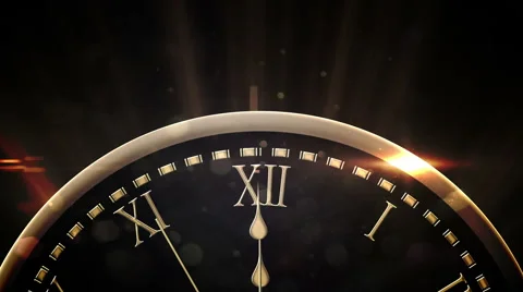 Countdown to midnight with exploding fireworks Stock Footage 44669898