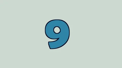 Countdown with morphing numbers from 10 to 1, with alpha channel, 4K 30 fps Video stock 124744987