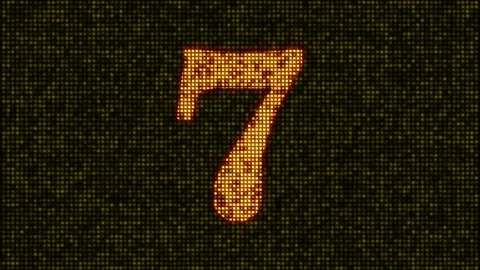 Countdown mosaic numbers with background 4K. 動画素材 194185037