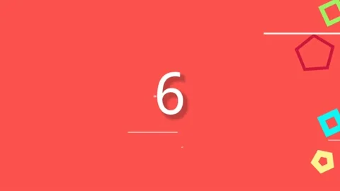 Countdown motion graphics 10 to 0 animation Stock Footage 142120128