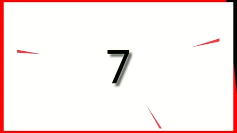 Countdown motion graphics 10 to 0 animation Stock Footage 142555579