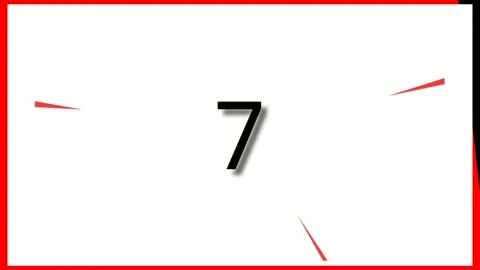 Countdown motion graphics 10 to 0 animation Stock Footage 142873659