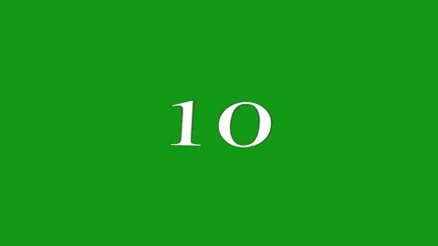 Countdown motion graphics with green screen background Stock Footage 139125408