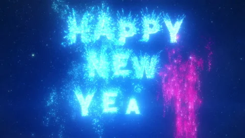 Countdown to New Year with Animated Fire... | Stock Video | Pond5