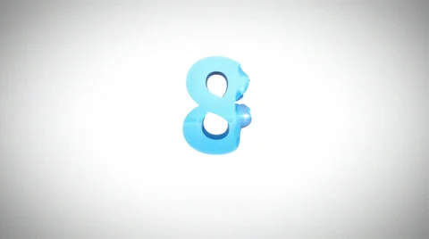 Countdown nine to zero. Morphing effect Stock Footage 39360447