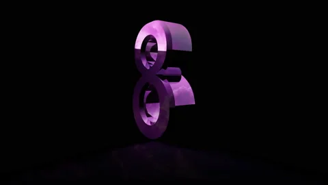 CountDown Number 3D animation neon led background Stock Footage 180980137