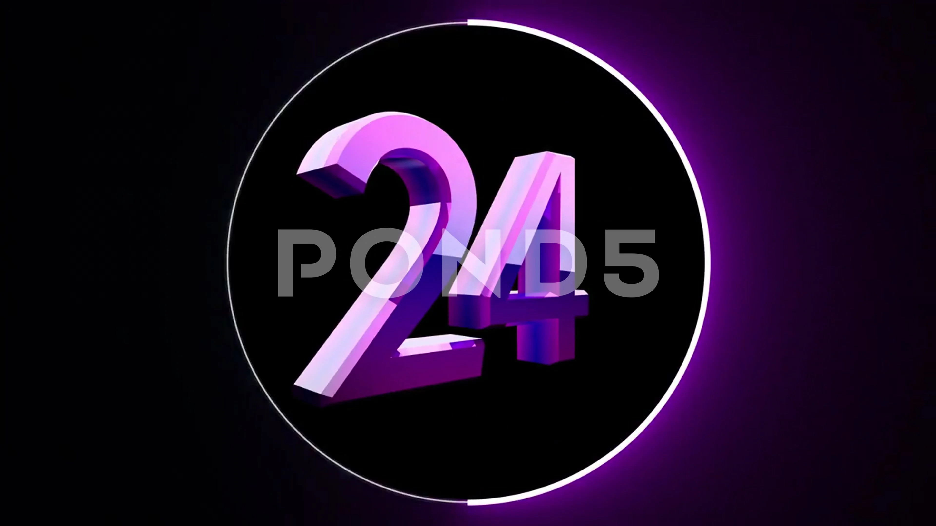 1 Minute Neon Digital Countdown V2, Backgrounds Motion Graphics ft