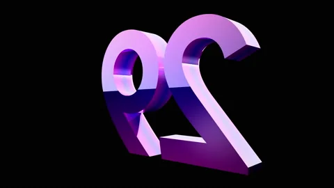 CountDown Number 3D animation neon led background Stock Footage 180982177