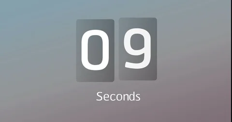 Countdown with number in gradient square box in Clean modern grey soft color Stock Footage 89787913