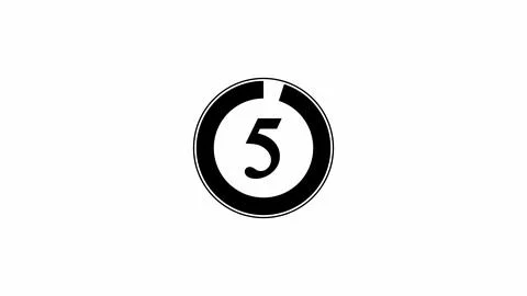 Countdown number isolated background 5 to 0. waiting to start ready illustr.. Stock Illustration