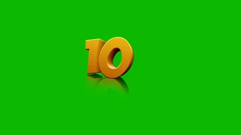 Countdown Numbers 1 To 10 Green Screen Stock Footage 114603927