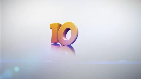 Countdown Numbers 1 To 10 white background Stock Footage 114603944