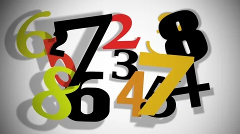 Countdown Numbers-1 Stock Footage 1070795