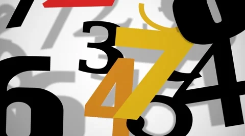 Countdown Numbers-2 Stock Footage 1070800