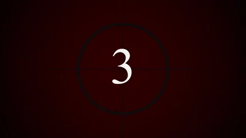 Countdown numbers 5 to 0 in dark red cinematic background motion sequence Stock Footage 342507735
