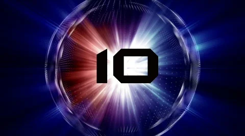 Countdown numbers decrease for intro Stock-Footage 326304