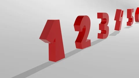 Countdown in Numbers Stock Footage 120429939