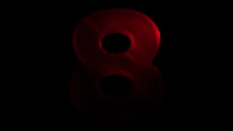 Countdown Numbers Luma Translucent Glowing Neon LED Stock Footage 280840845