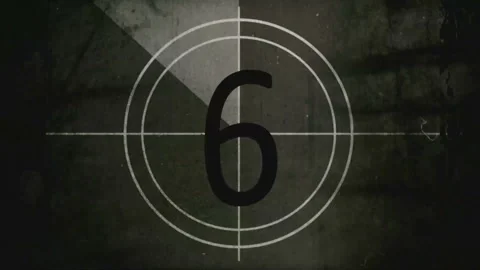 Countdown numbers on old film strip Stock Footage