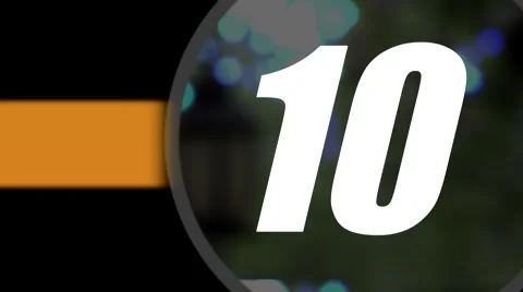 Countdown numbers ten to one with graphic background Stock Footage 55154987