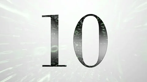 Countdown Numeric 3 Video stock 8954572