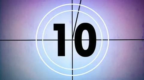Countdown old version 10 Stock Footage