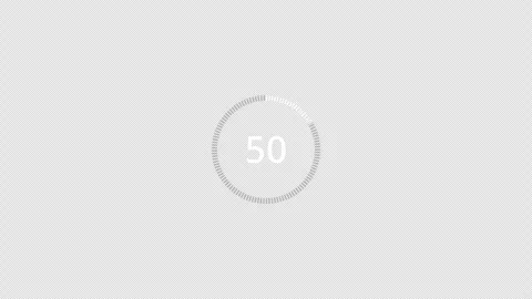 Countdown one minute animation from 60 to 0 second countdown with alpha channel Stock Footage 287068046