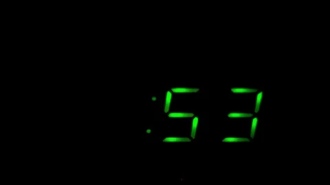 Countdown with one minute on the electronic clock Stock Footage 82370507