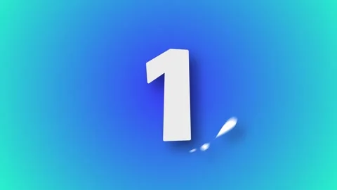 Countdown or counting animation from 0 to 9 with water splash effects, idea.. Stock Footage 304933059