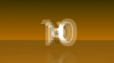 CountDown-orange-1080-30fps Stock Footage 875990