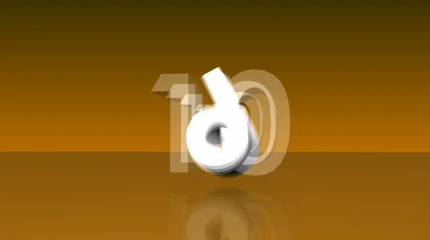 CountDown-Orange-25fps Stock Footage 883589