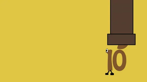 Countdown from pipe from 10 to 0 Stock Footage 36236106