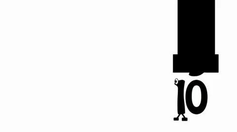 Countdown from pipe from 10 to 0 Stock Footage 36237533