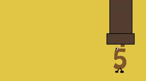 Countdown from pipe from 5 to 0 Stock Footage 36234995