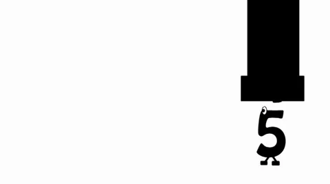 Countdown from pipe from 5 to 0 Stock Footage 36237319