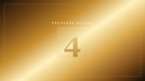 Countdown to Premiere Elegant Golden Shine Digital Timer Stock Footage 332695106
