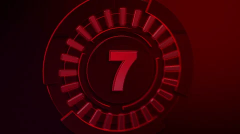 Countdown Red Glow Video stock 49515272