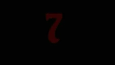 Countdown with red numbers on black background 動画素材 147135794