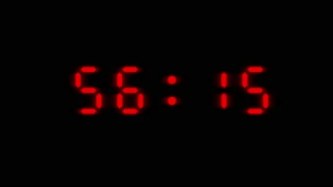 Countdown with red numbers on a black background, chroma key, blur Stock Footage 148436922