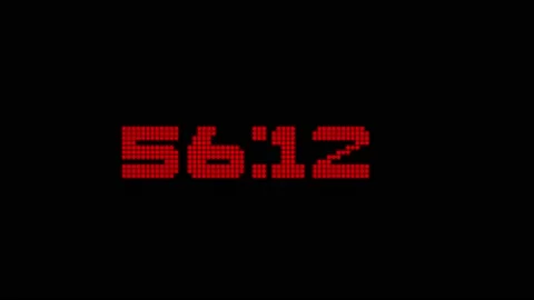Countdown with red numbers on black background, chromakey, dots 스톡 동영상 148437221