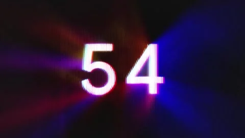 Countdown RGB Glitch Chroma 60 4K60 NO SOUND Stock Footage 343937723
