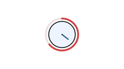 Countdown Ring Clock Stock Footage 344624224